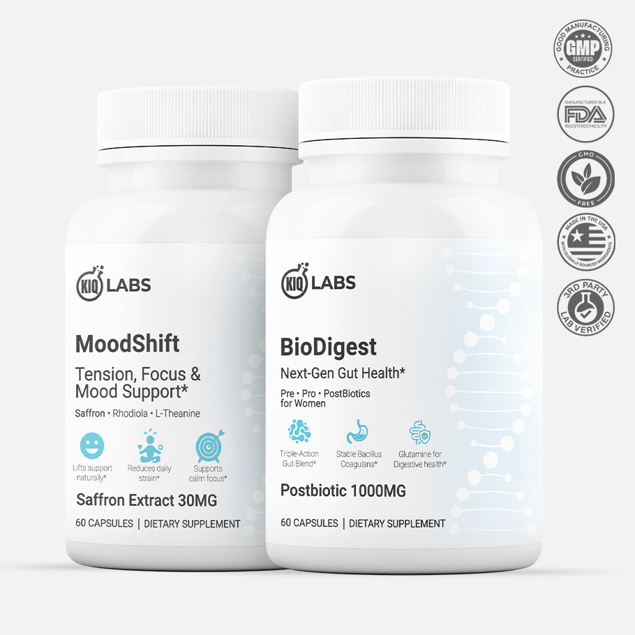 KIQ Gut & Mood Harmony Pack — BioDigest + MoodShift